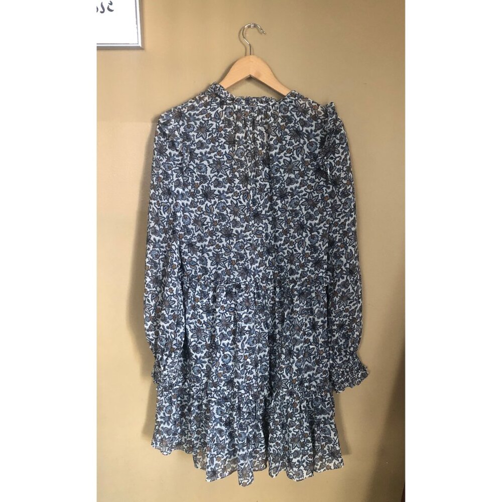 Veronica Beard silk floral ruffled Savile mini dress - Picture 6 of 8